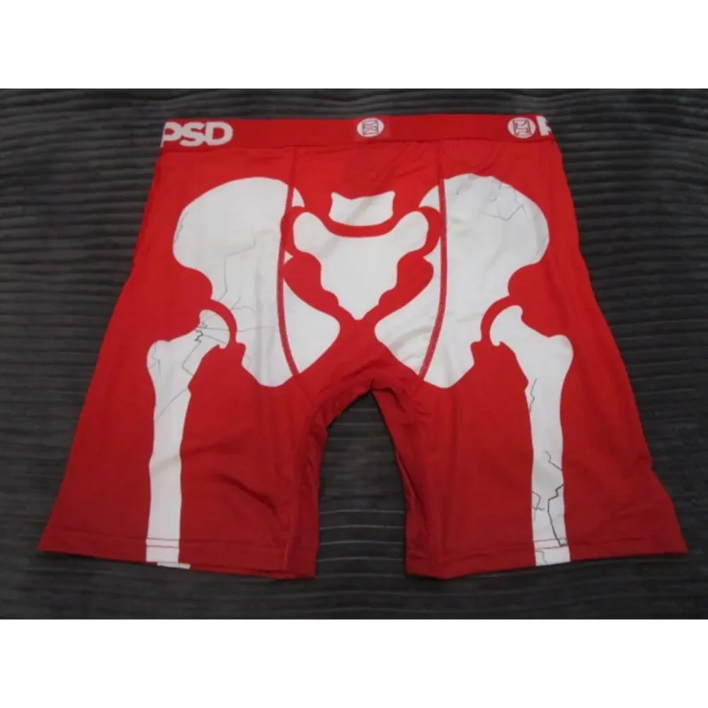 PSD Snapped X-Ray Pelvis Red Men's Large Underwear Boxer Briefs